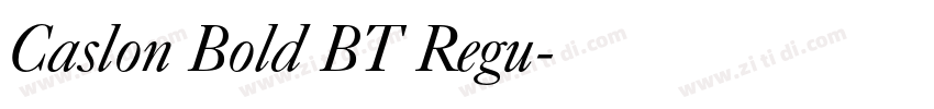 Caslon Bold BT Regu字体转换